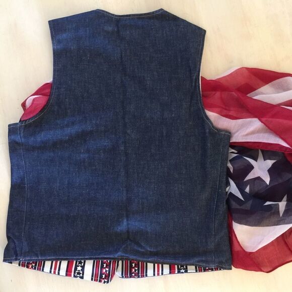 NOS Rare Levi's Vintage MC Reversible Vest Medium - Picture 5 of 5